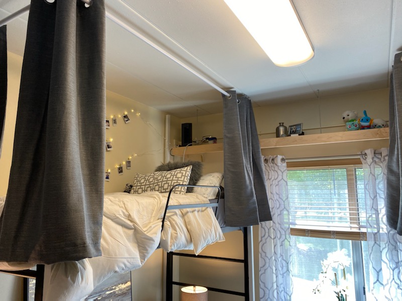 Privacy Around Dorm Room Bed, Loft Bed Curtains Dorm